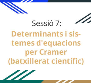 Selectivitat matemàtiques: Determinants i sistemes d'equacions per Cramer